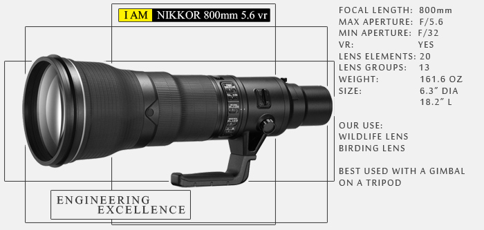 Photo of Nikkor 800mm f5.6 vr lens