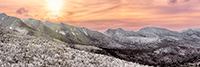Kancamagus Pass Winter Sunset Panoramic Photo