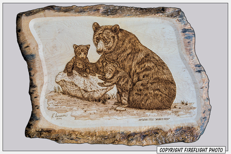 Black Bear Pyrography Full Image